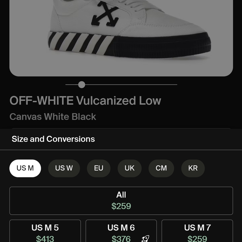 Off-White Vulcanized Low Sneakers Men Size 42 ""GOOD CONDITION!!! Minor Wear Tea